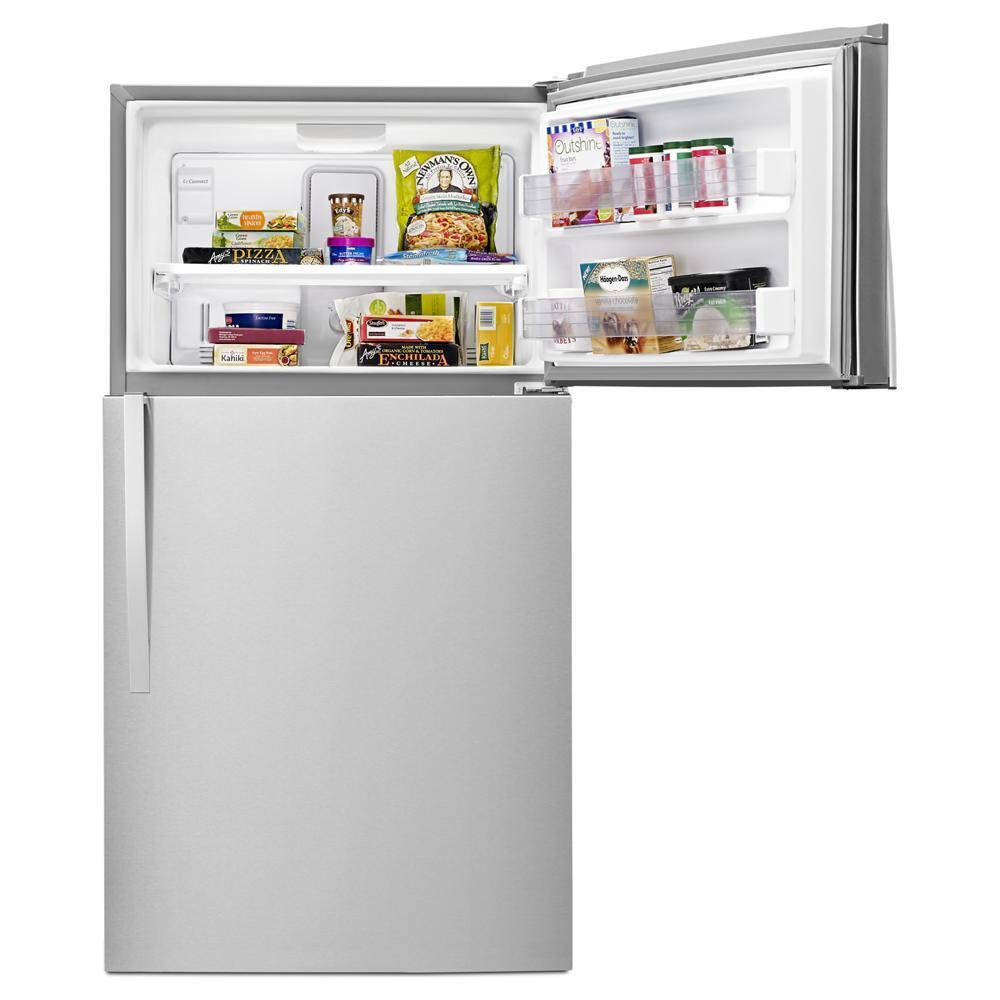 Whirlpool 33-inch Wide Top Freezer Refrigerator - 21 cu. ft. - Stainless Steel