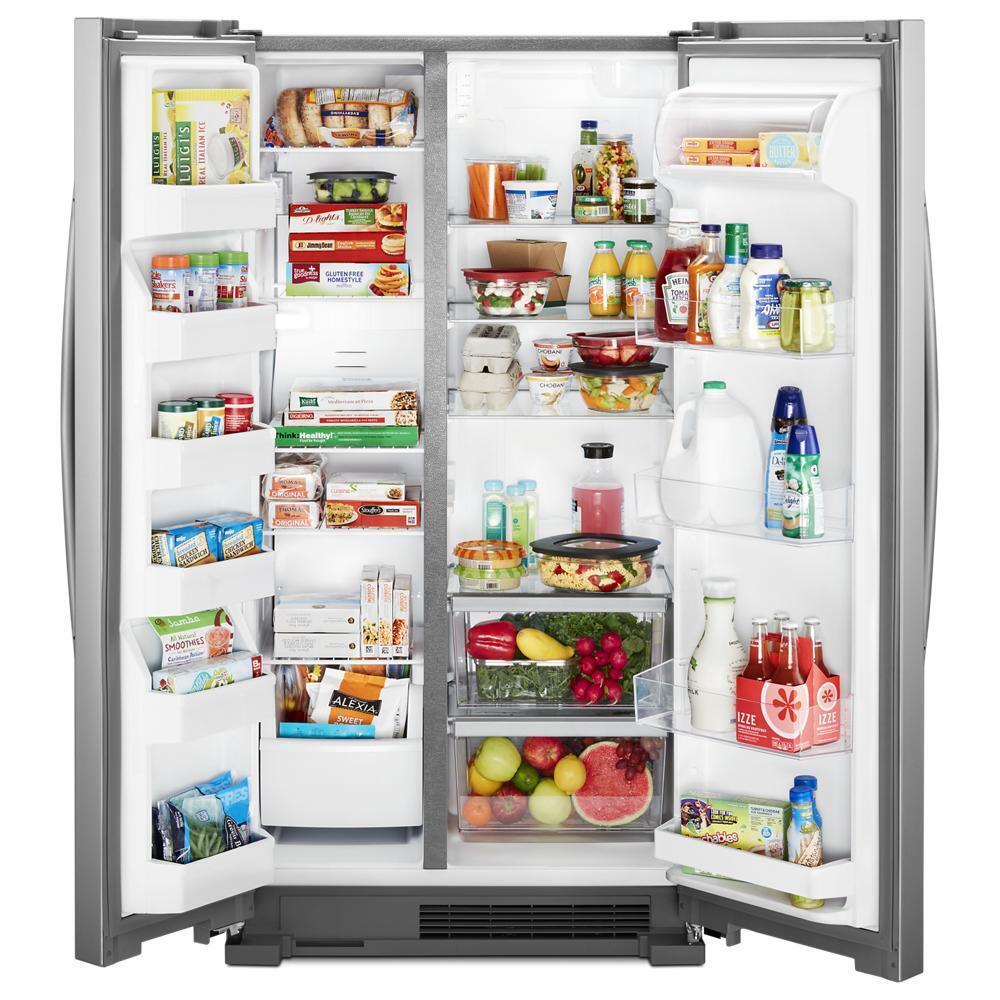 Whirlpool 36-inch Wide Side-by-Side Refrigerator - 25 cu. ft. - Stainless Steel