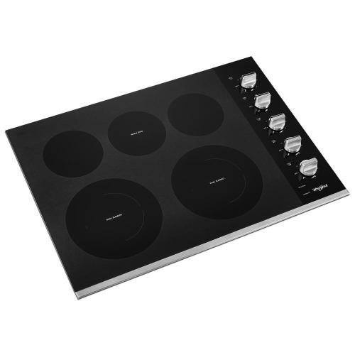 Whirlpool 30 in. Radiant Electric Ceramic Glass Cooktop with 5 Elements - Stainless Steel