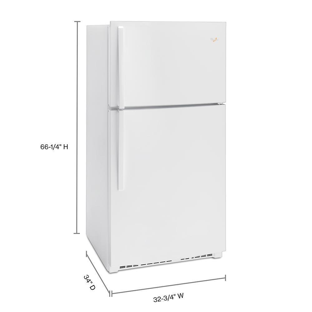 Whirlpool 33-inch Wide Top Freezer Refrigerator - 21 cu. ft. - White