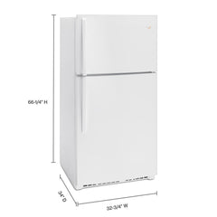 Whirlpool 33-inch Wide Top Freezer Refrigerator - 21 cu. ft. - White