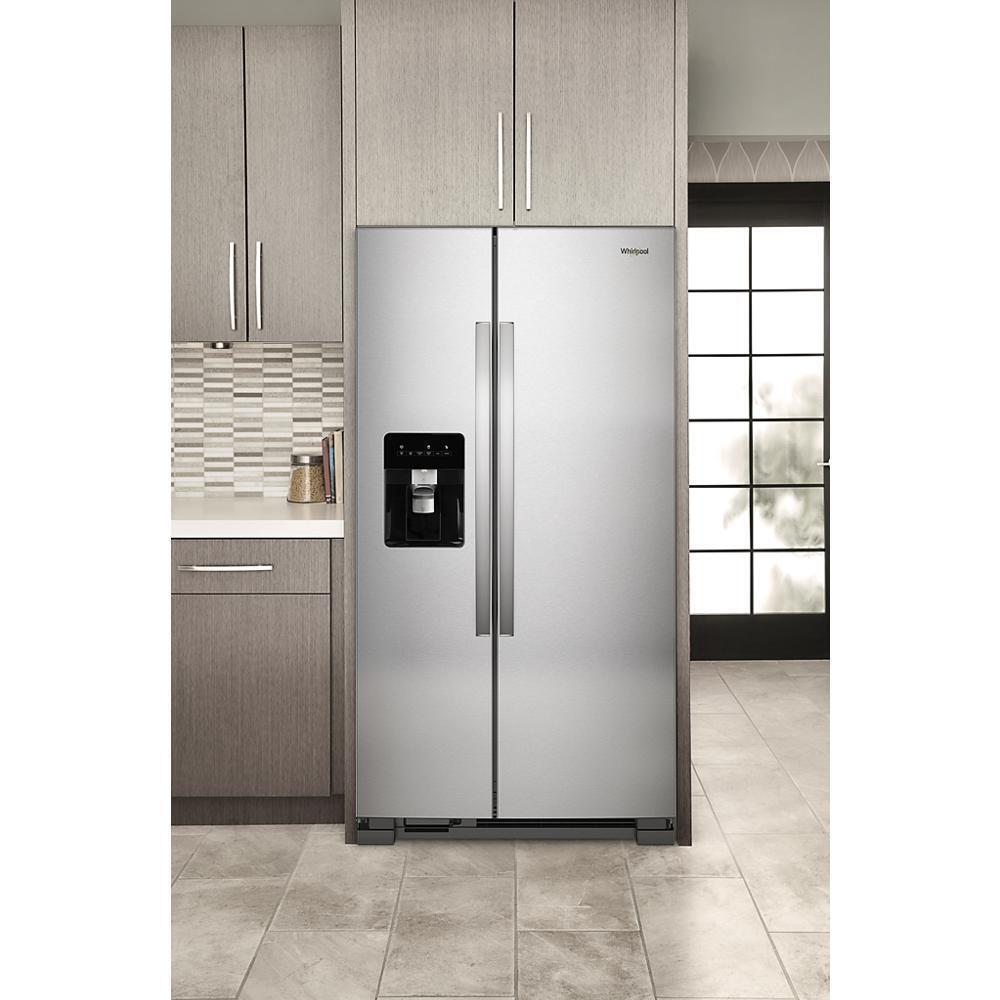 Whirlpool 24.6 Cu. Ft. Side by Side Refrigerator - Monochromatic Stainless Steel