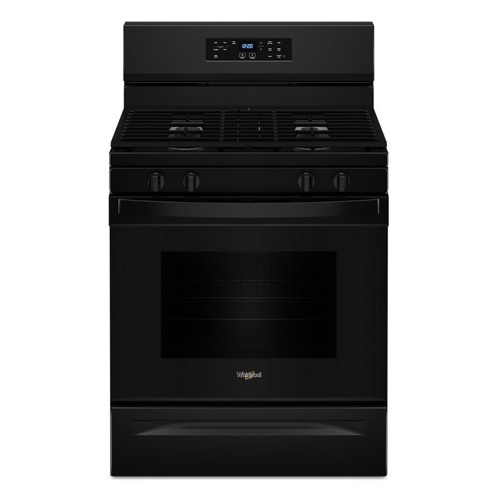 Whirlpool 5.0 Cu. Ft. Gas Range with Self-Cleaning Oven - Black