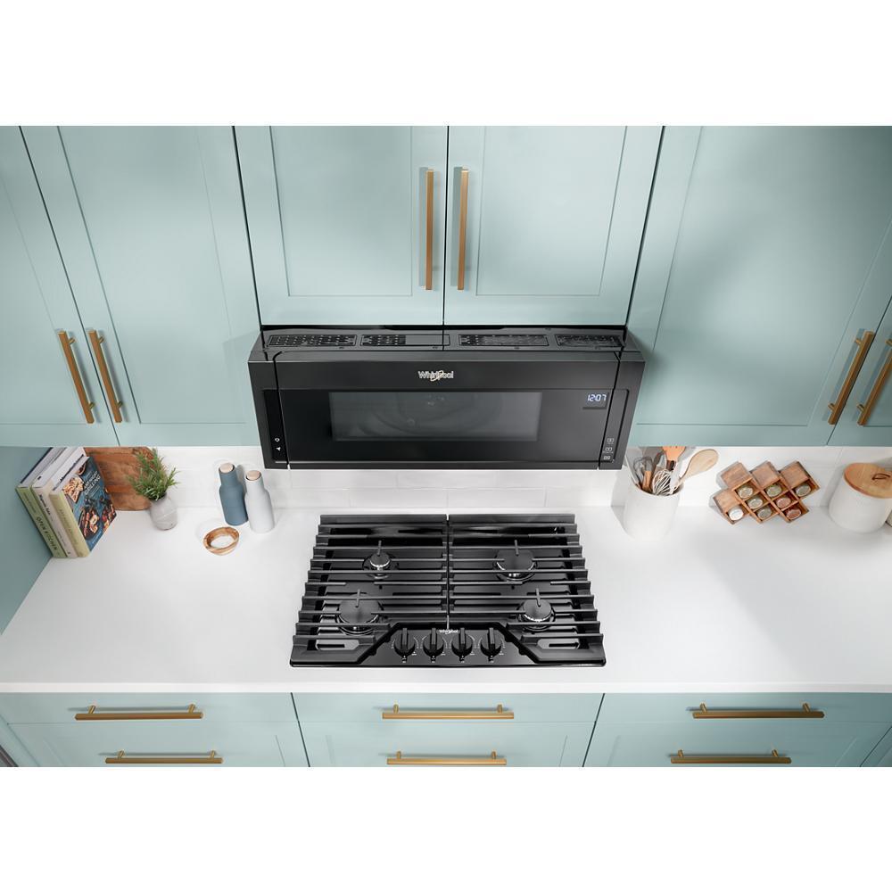 Whirlpool 30-inch Gas Cooktop with EZ-2-Lift Hinged Cast-Iron Grates - Black