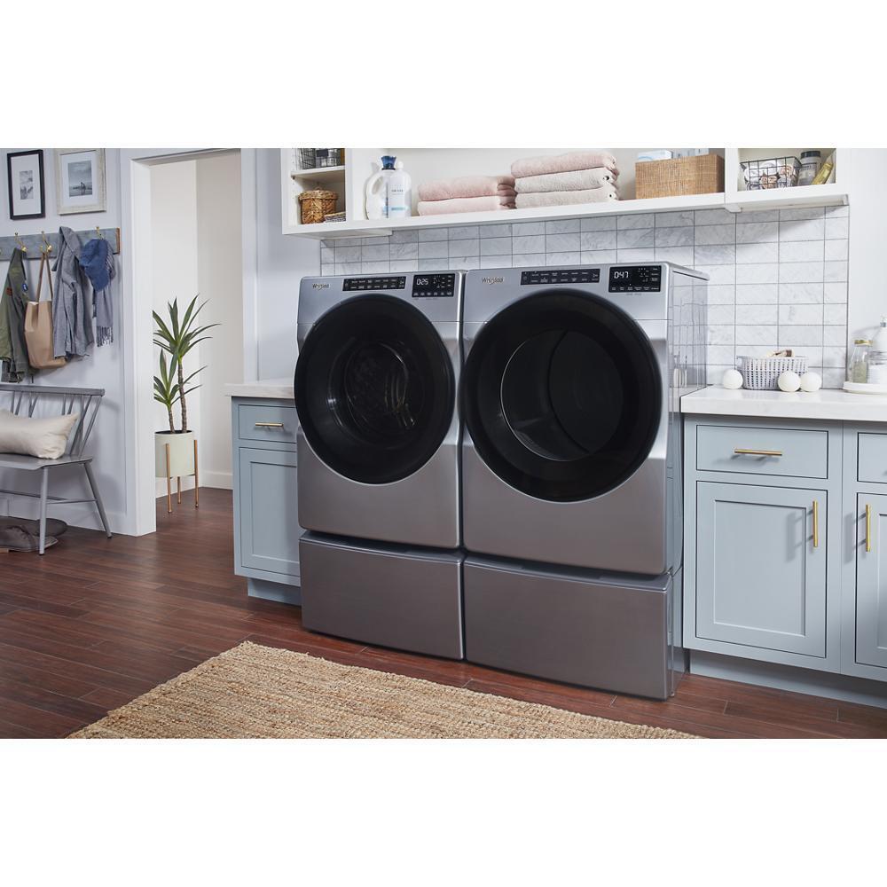 Whirlpool 4.5 Cu. Ft. Front Load Washer with Steam, Quick Wash Cycle and Vibration Control Technology - Chrome Shadow