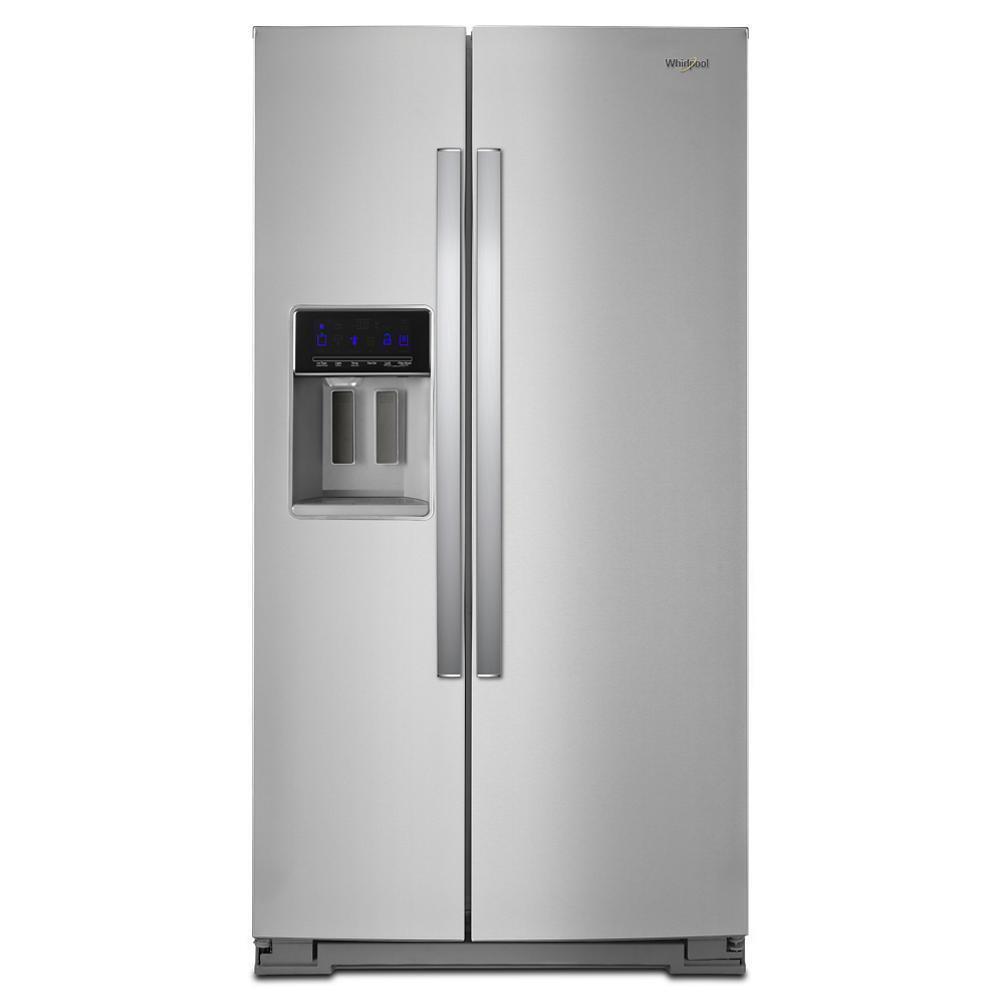 Whirlpool 21 Cu. Ft. Side By Side Refrigerator in Fingerprint Resistant Counter Depth - Stainless Steel