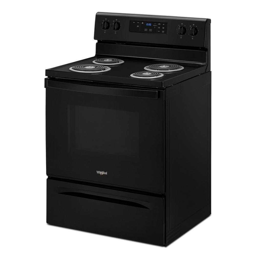 Whirlpool 4.8 Cu. Ft. Electric Range with Self-Cleaning Oven - Black