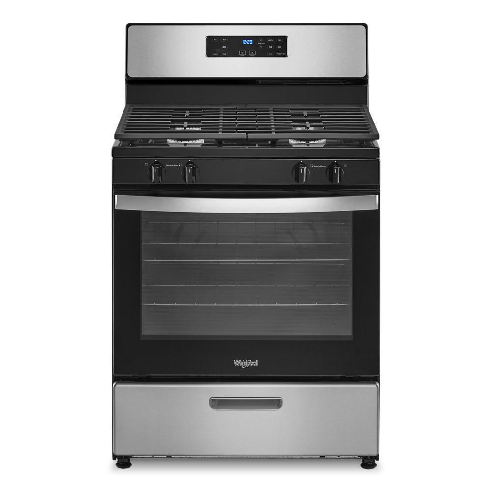 Whirlpool 5.1 Cu. Ft. Freestanding Gas Range with Broiler Drawer - Stainless Steel