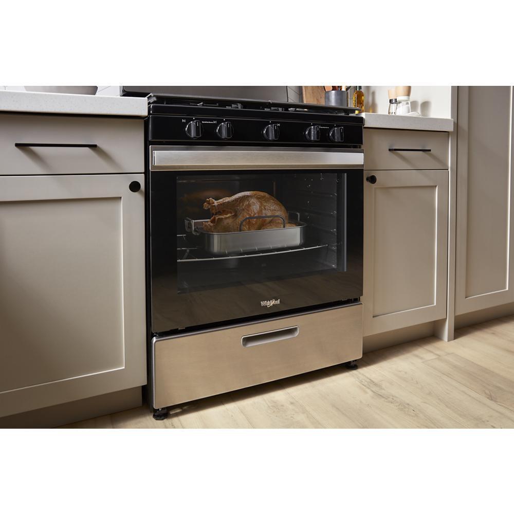 Whirlpool 5.1 Cu. Ft. Freestanding Gas Range with Broiler Drawer - Stainless Steel