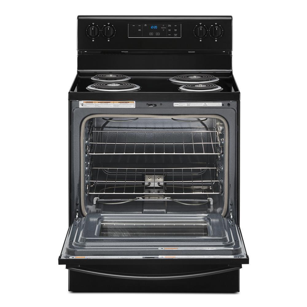 Whirlpool 4.8 Cu. Ft. Electric Range with Self-Cleaning Oven - Black