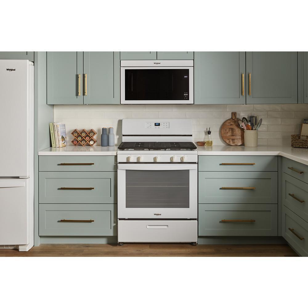 Whirlpool 5.1 Cu. Ft. Freestanding Gas Range with Edge to Edge Cooktop - White