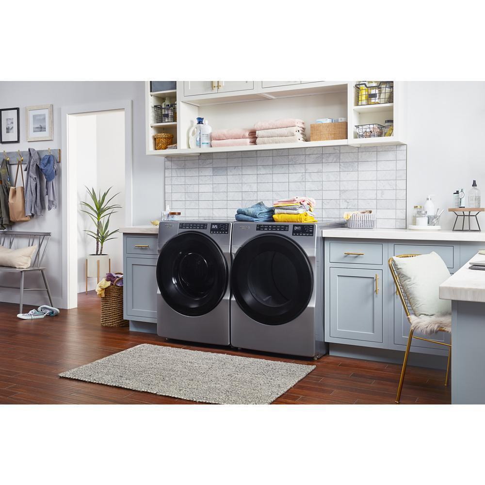 Whirlpool 4.5 Cu. Ft. Front Load Washer with Steam, Quick Wash Cycle and Vibration Control Technology - Chrome Shadow