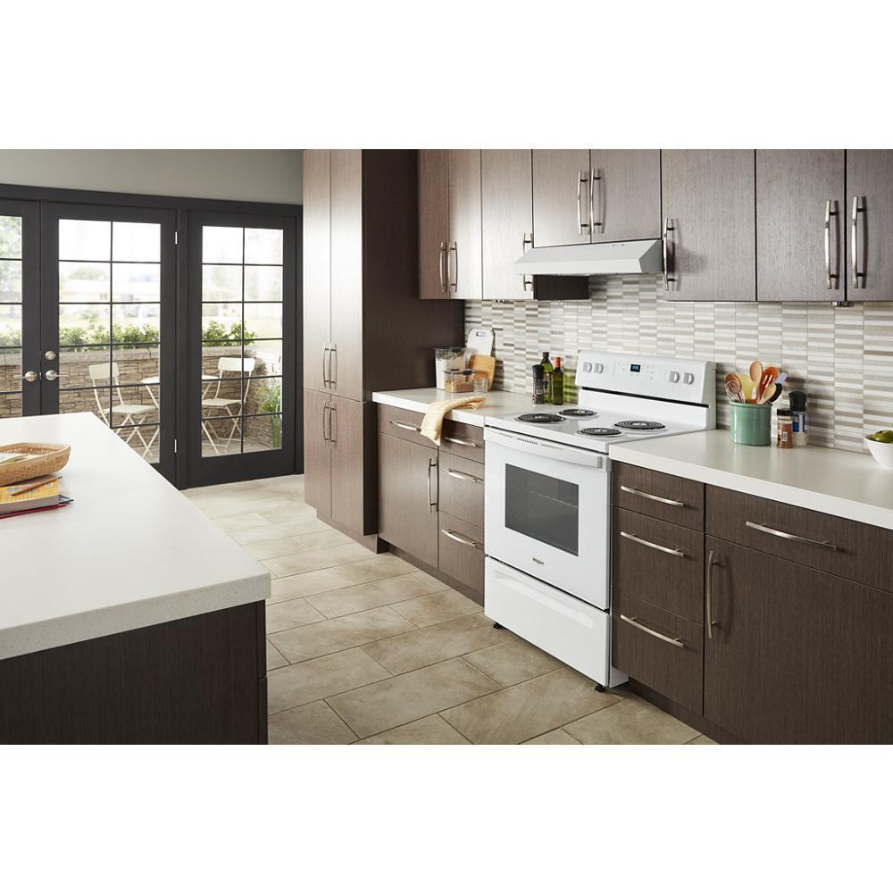 Whirlpool 4.8 Cu. Ft. Electric Range with Self-Cleaning Oven - White