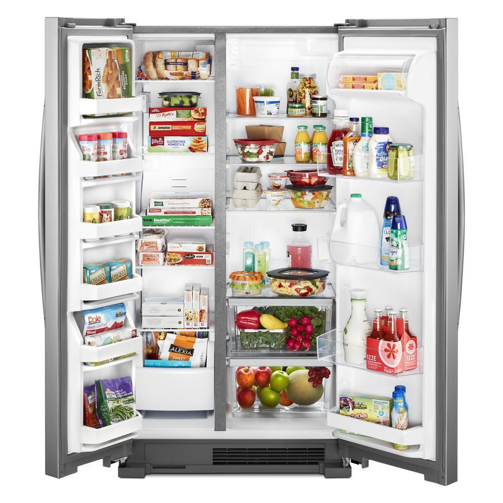 Whirlpool 36-inch Wide Side-by-Side Refrigerator - 25 cu. ft. - Stainless Steel