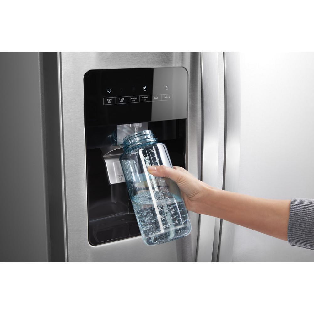 Whirlpool 21.4 Cu. Ft. Side by Side Refrigerator with Water and Ice Dispenser - Stainless Steel