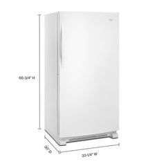 Whirlpool 20 cu. ft. Upright Freezer with Temperature Alarm - White