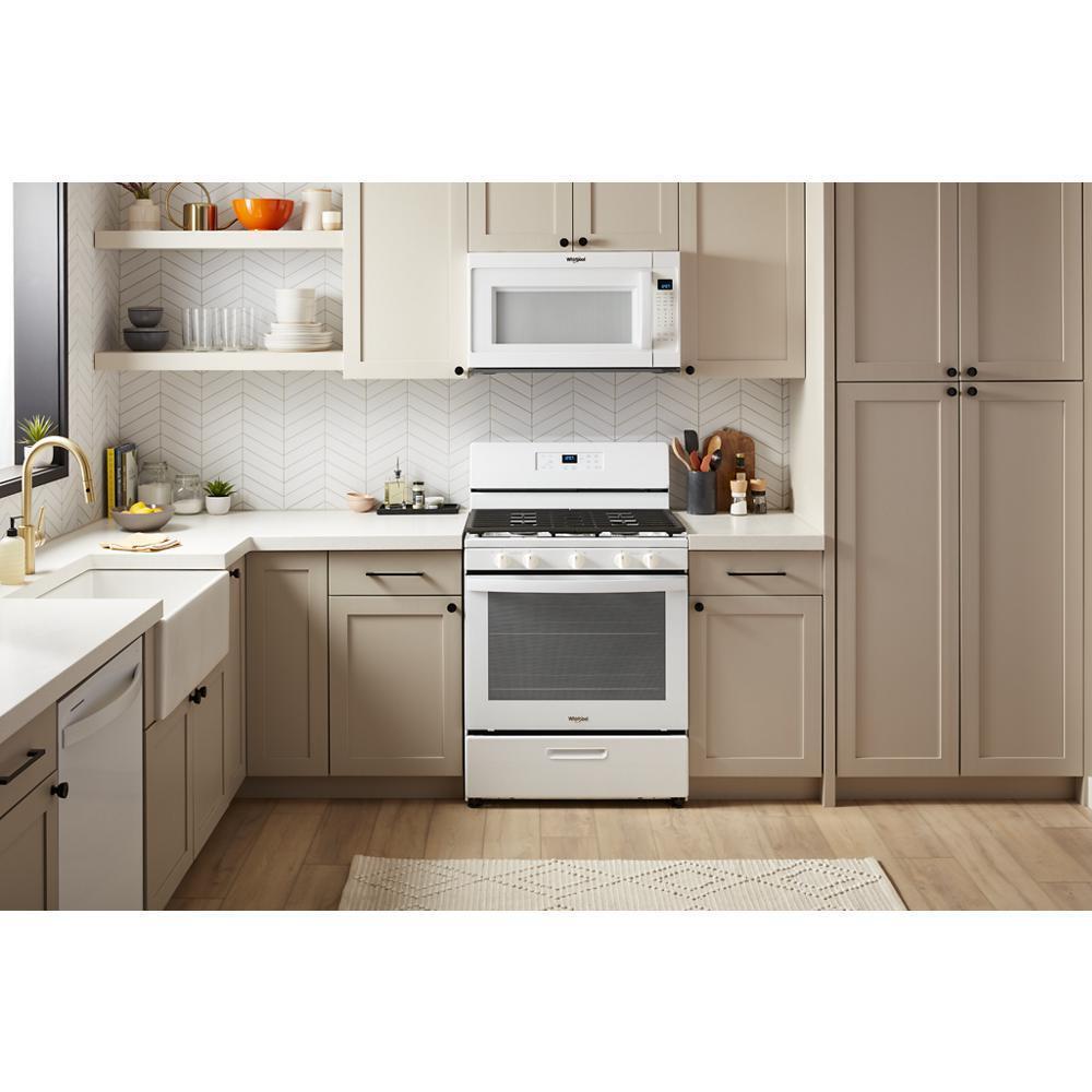 Whirlpool 5.1 Cu. Ft. Freestanding Gas Range with Edge to Edge Cooktop - White