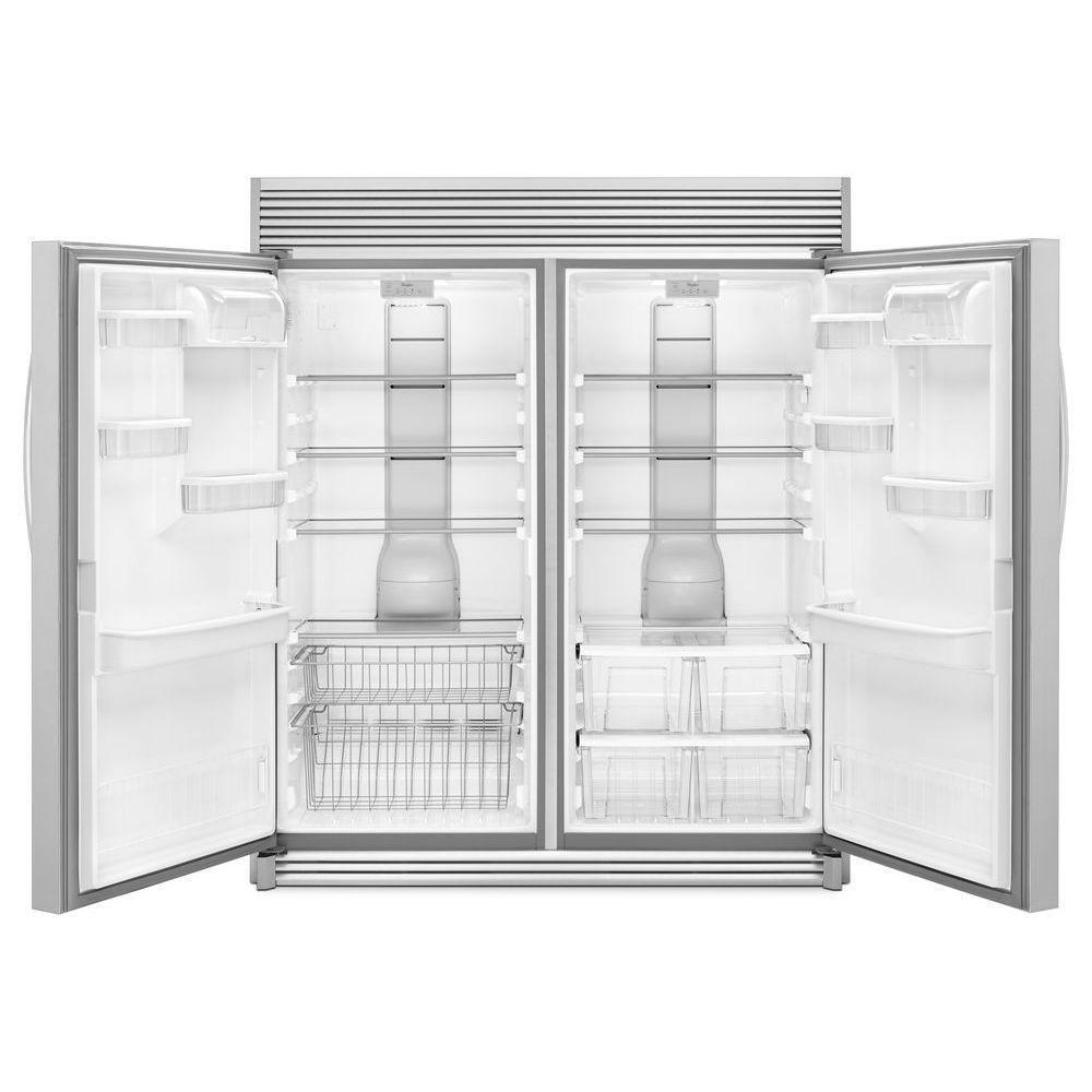 Whirlpool 17.7 Cu. Ft. SideKicks Frost Free Upright Freezer in Monochromatic - Stainless Steel