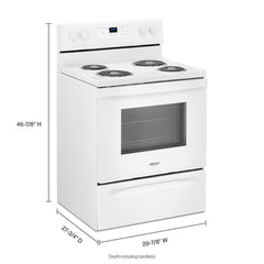 Whirlpool 4.8 Cu. Ft. Electric Range with Self-Cleaning Oven - White