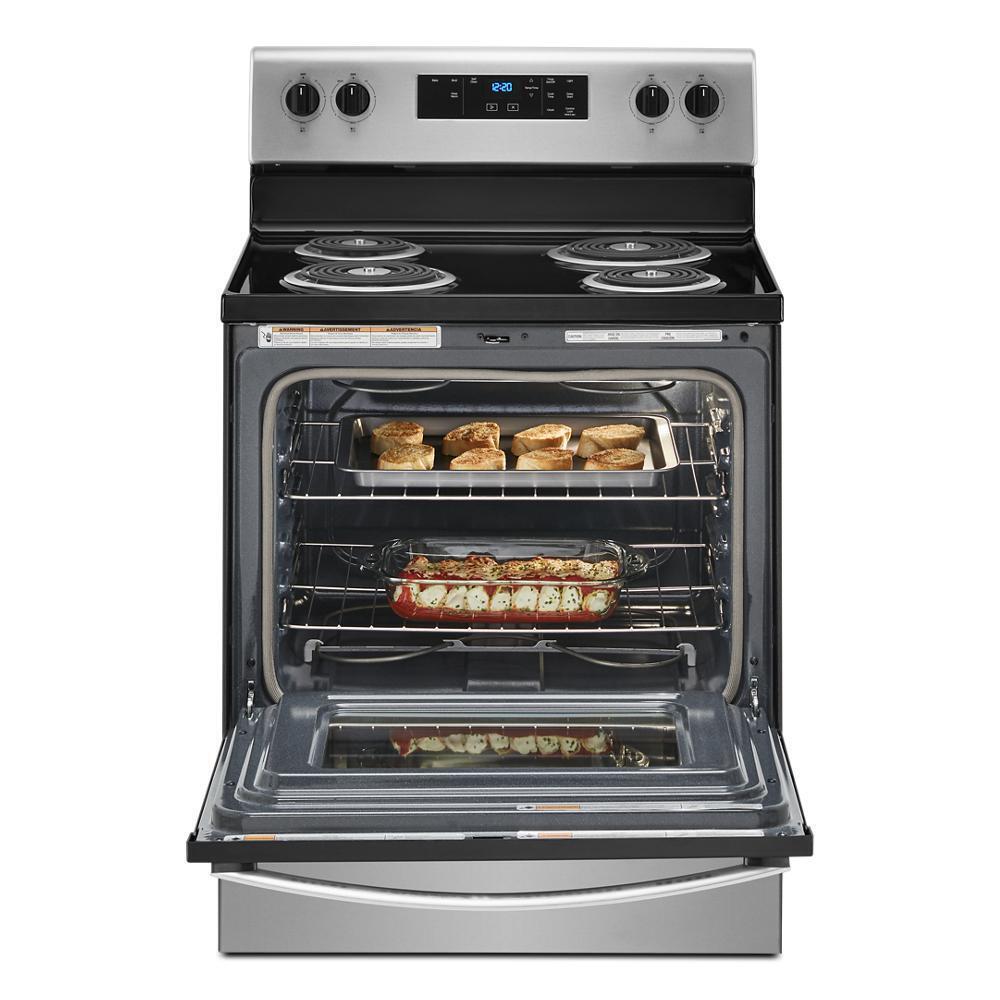 Whirlpool 4.8 Cu. Ft. Electric Range with Self-Cleaning Oven - Stainless Steel