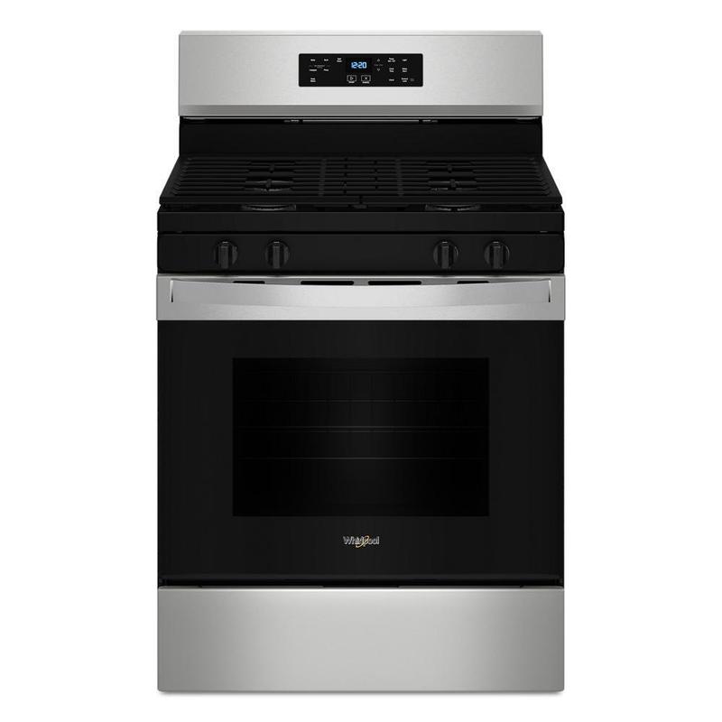 Whirlpool 30-inch Self Clean Gas Range with No Preheat Mode - Stainless Steel