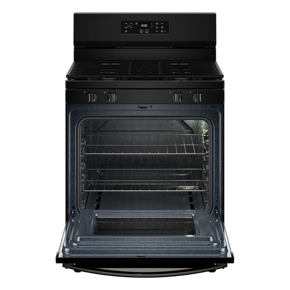 Whirlpool 5.0 Cu. Ft. Gas Range with Self-Cleaning Oven - Black