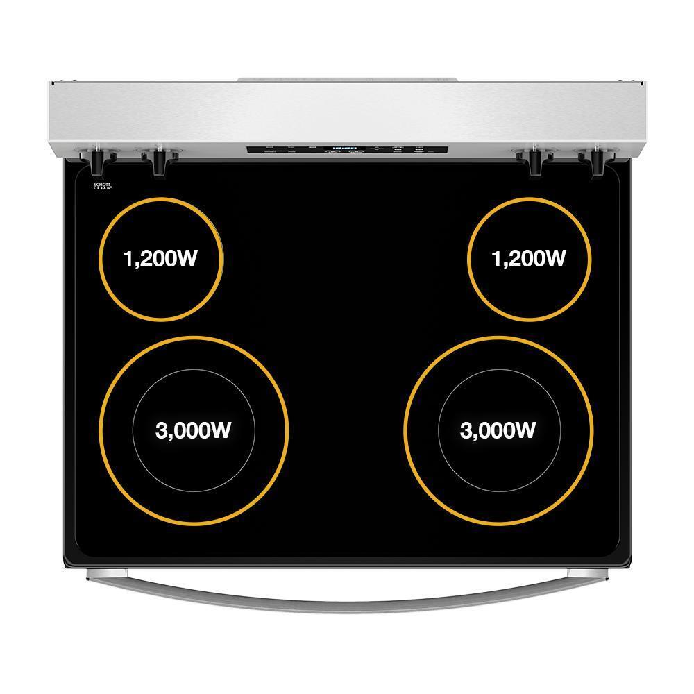 Whirlpool 30-inch Electric Range with No Preheat Mode - Black