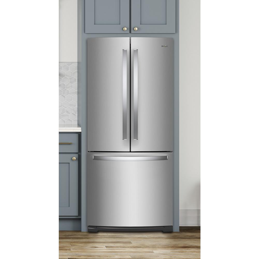 Whirlpool 30-inch Wide French Door Refrigerator - 20 cu. ft. - Stainless Steel