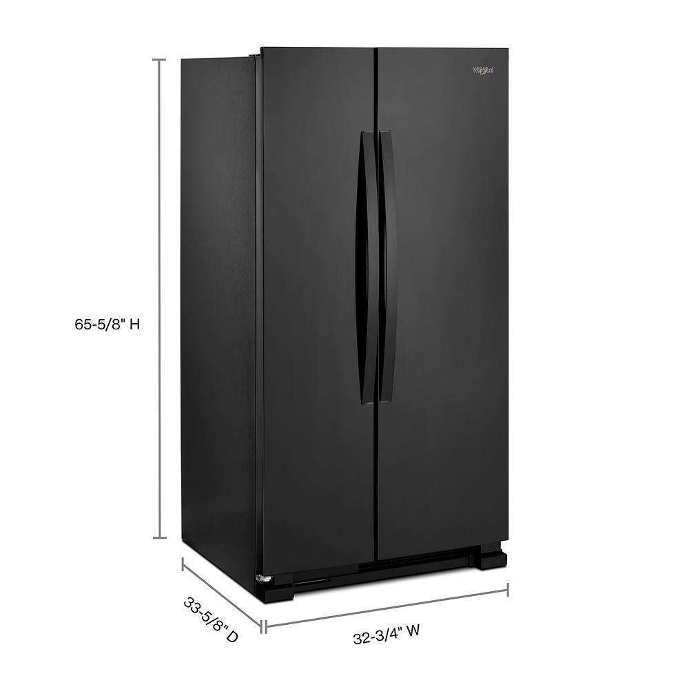 Whirlpool 33-inch Wide Side-by-Side Refrigerator - 22 cu. ft. - Black