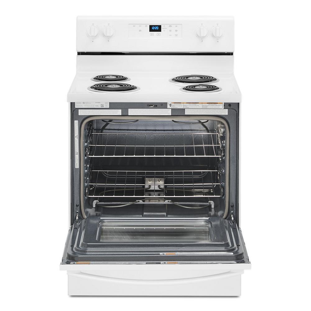 Whirlpool 4.8 Cu. Ft. Electric Range with Self-Cleaning Oven - White