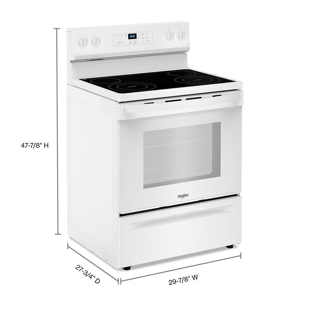 Whirlpool 30-inch Electric Range with No Preheat Mode - White