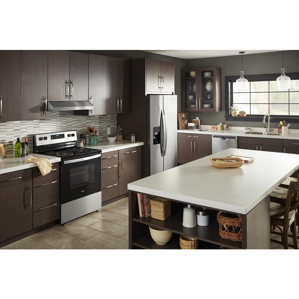 Whirlpool 4.8 Cu. Ft. Electric Range with Self-Cleaning Oven - Stainless Steel