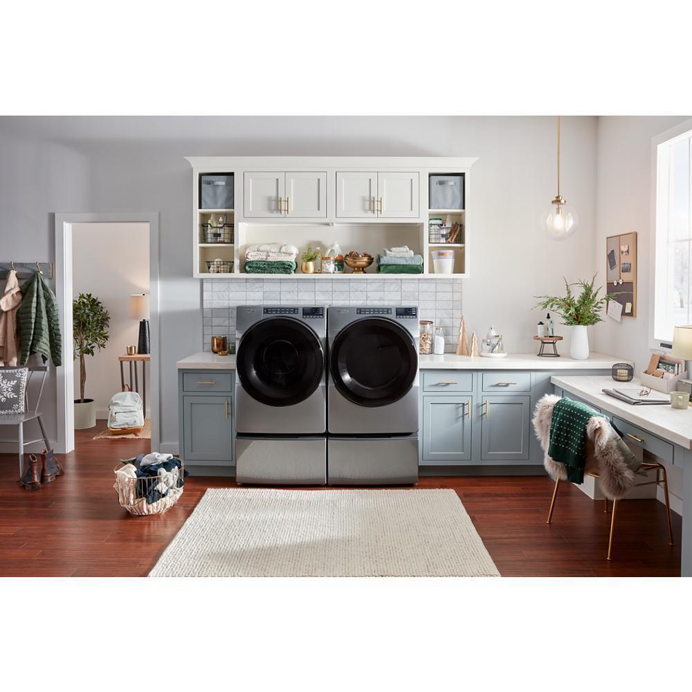 Whirlpool 4.5 Cu. Ft. Front Load Washer with Steam, Quick Wash Cycle and Vibration Control Technology - Chrome Shadow