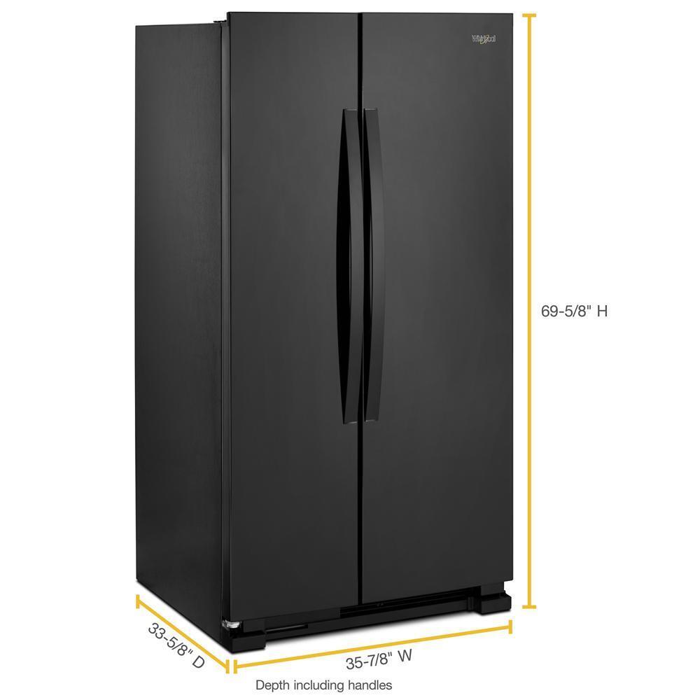 Whirlpool 25.1 Cu. Ft. Side-by-Side Refrigerator - Black