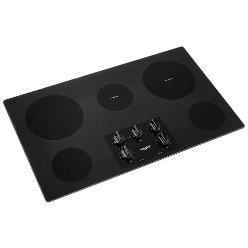 Whirlpool 36 in. Radiant Electric Ceramic Glass Cooktop with 5 Elements - Black