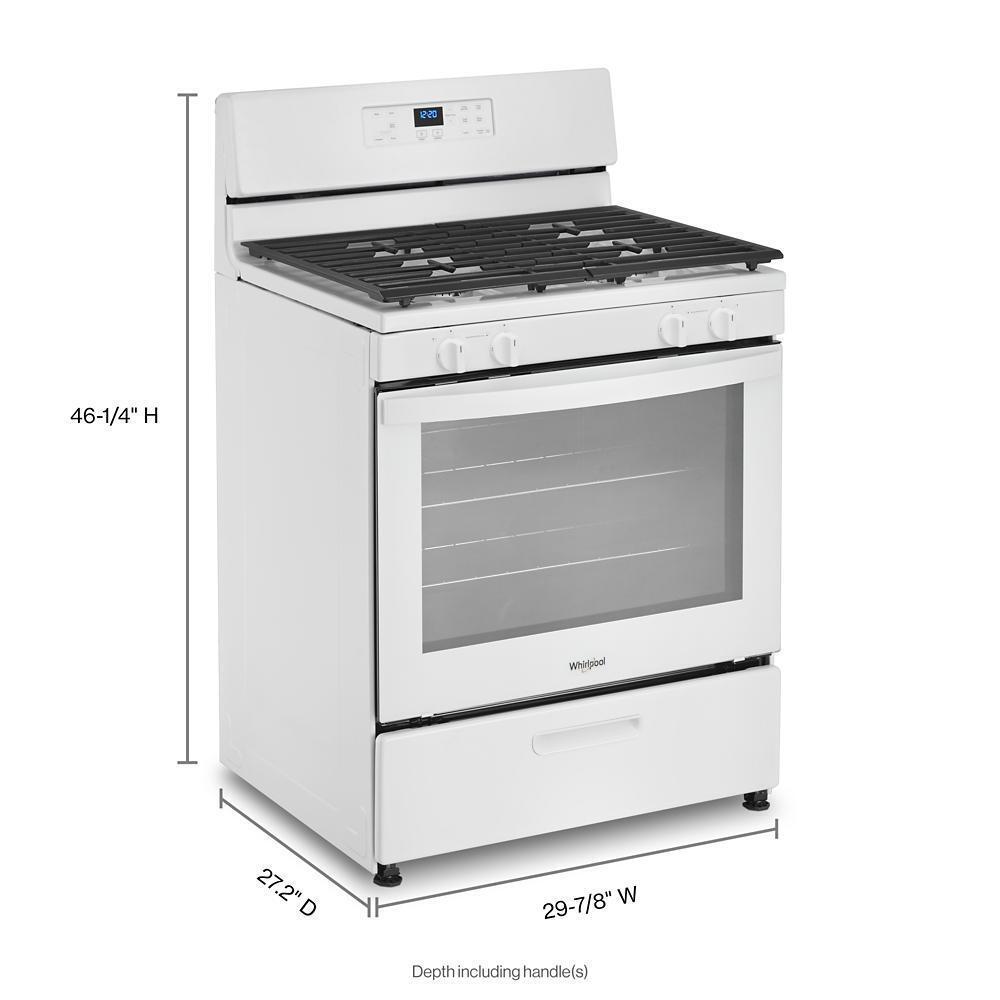 Whirlpool 5.1 Cu. Ft. Freestanding Gas Range with Broiler Drawer - White