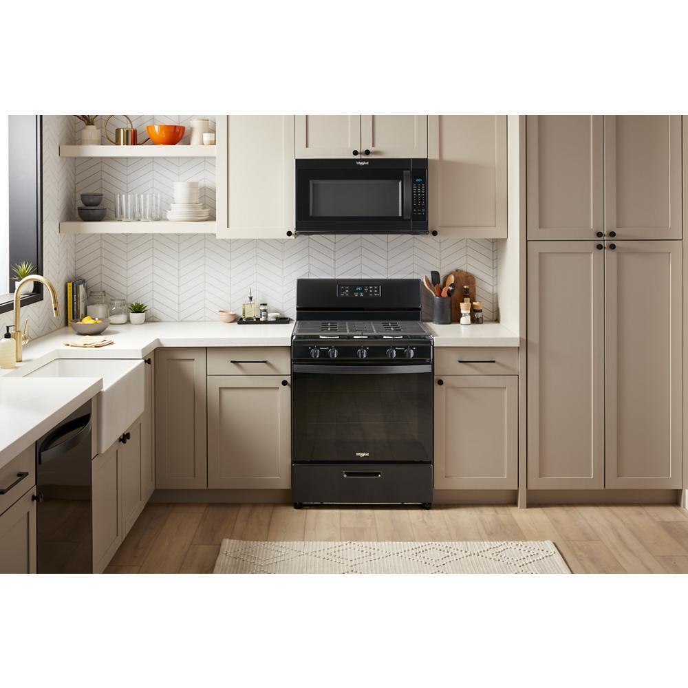 Whirlpool 5.1 Cu. Ft. Freestanding Gas Range with Edge to Edge Cooktop - Black