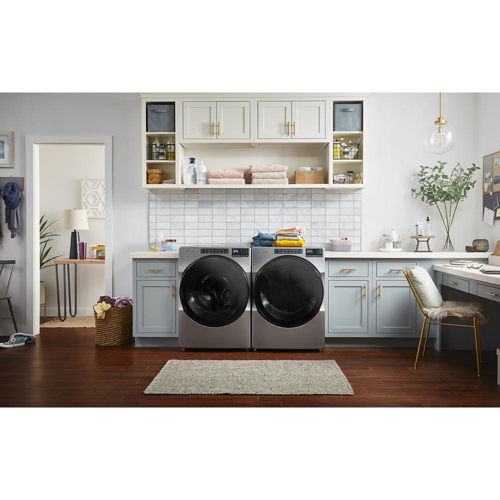 Whirlpool 4.5 Cu. Ft. Front Load Washer with Steam, Quick Wash Cycle and Vibration Control Technology - Chrome Shadow