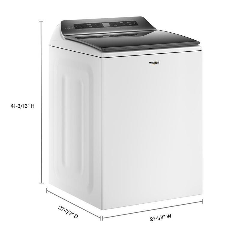 Whirlpool 4.8 Cu. Ft. Top Load Washing Machine with Impeller and Water Fauce - White