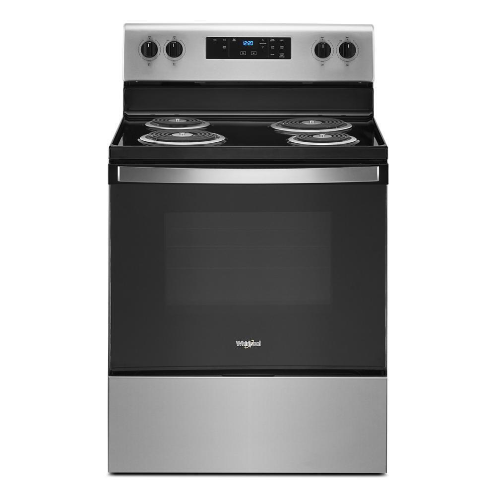 Whirlpool 4.8 Cu. Ft. Electric Range with Self-Cleaning Oven - Stainless Steel