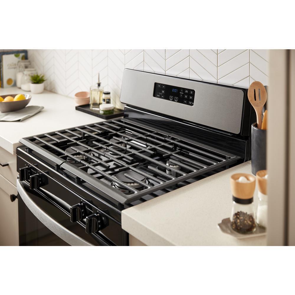 Whirlpool 5.1 Cu. Ft. Freestanding Gas Range with Broiler Drawer - Stainless Steel