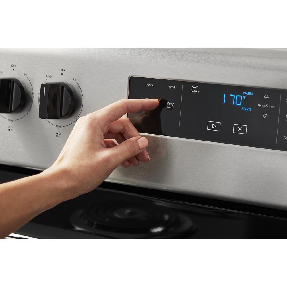 Whirlpool 4.8 Cu. Ft. Electric Range with Self-Cleaning Oven - Stainless Steel