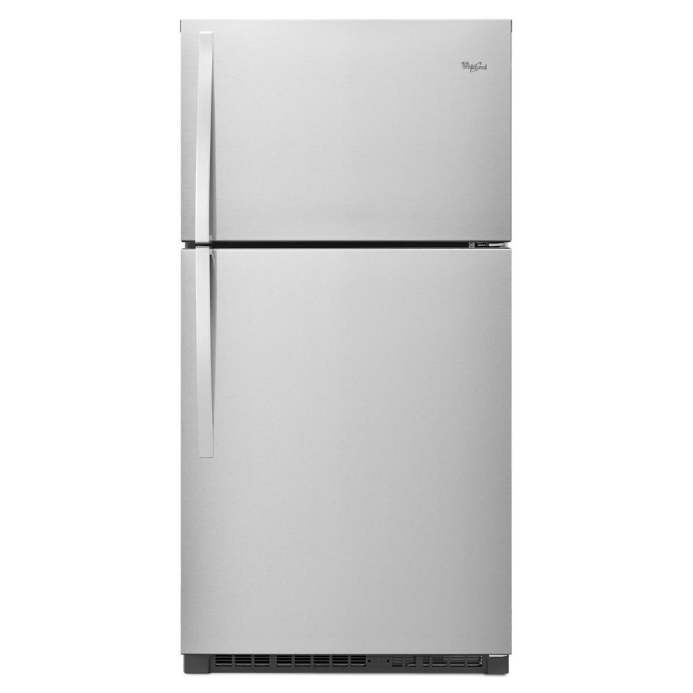 Whirlpool 33-inch Wide Top Freezer Refrigerator - 21 cu. ft. - Stainless Steel