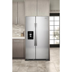 Whirlpool 24.6 Cu. Ft. Side-by-Side Refrigerator with Water and Ice Dispenser - Stainless Steel