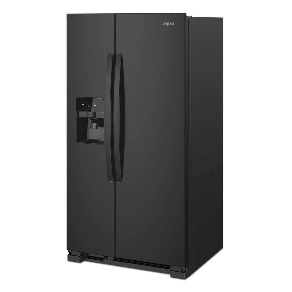 Whirlpool 24.6 Cu. Ft. Side-by-Side Refrigerator with Water and Ice Dispenser - Black