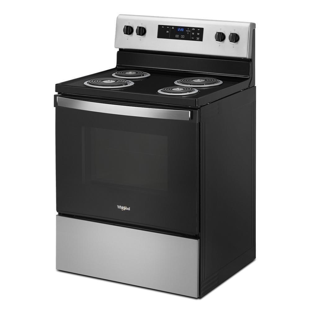 Whirlpool 4.8 Cu. Ft. Electric Range with Self-Cleaning Oven - Stainless Steel