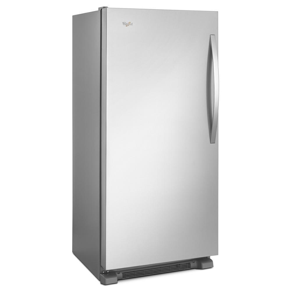 Whirlpool 17.7 Cu. Ft. SideKicks Frost Free Upright Freezer in Monochromatic - Stainless Steel