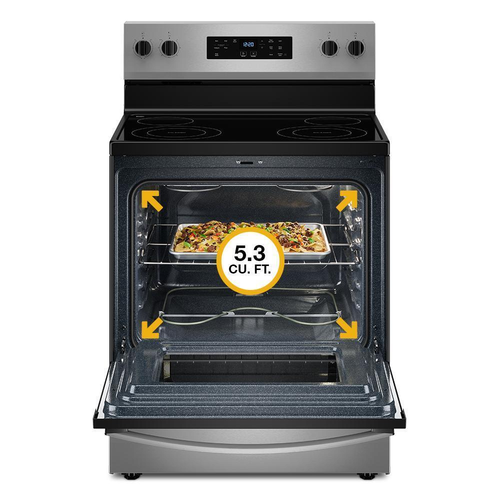 Whirlpool 30-inch Electric Range with No Preheat Mode - Black