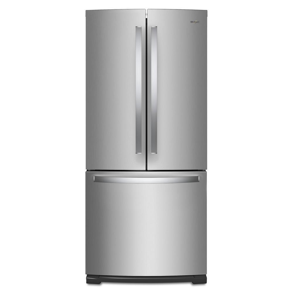 Whirlpool 30-inch Wide French Door Refrigerator - 20 cu. ft. - Stainless Steel