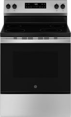 4 Piece Kitchen Appliances Package with French Door Refrigerator, Electric Range, Dishwasher and Over the Range Microwave in Stainless Steel